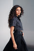 CROPPED BUTTON DOWN SHIRT (E0024/120/902)