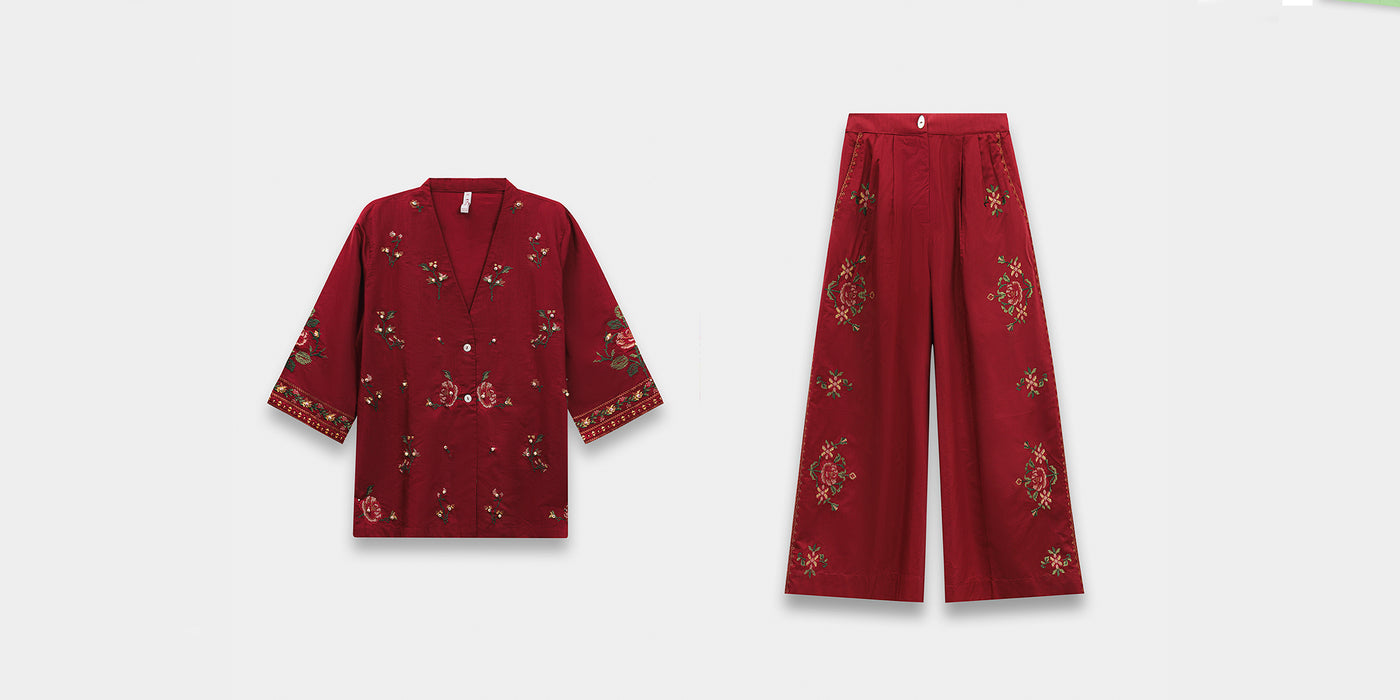 EMBROIDERED SUIT (E0771/119/305)