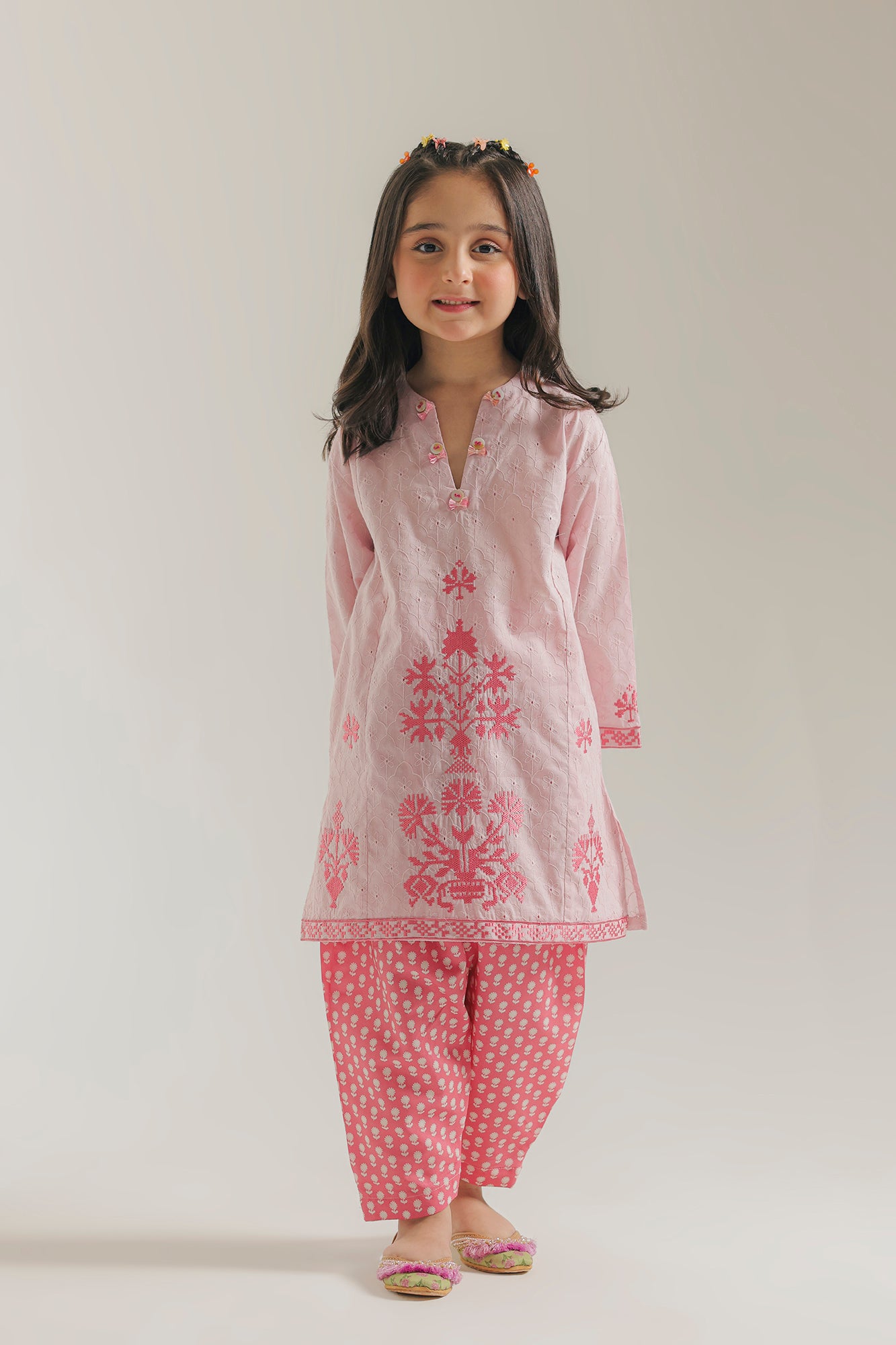 EMBROIDERED SUIT (E1599/402/528 E1599/302/528)