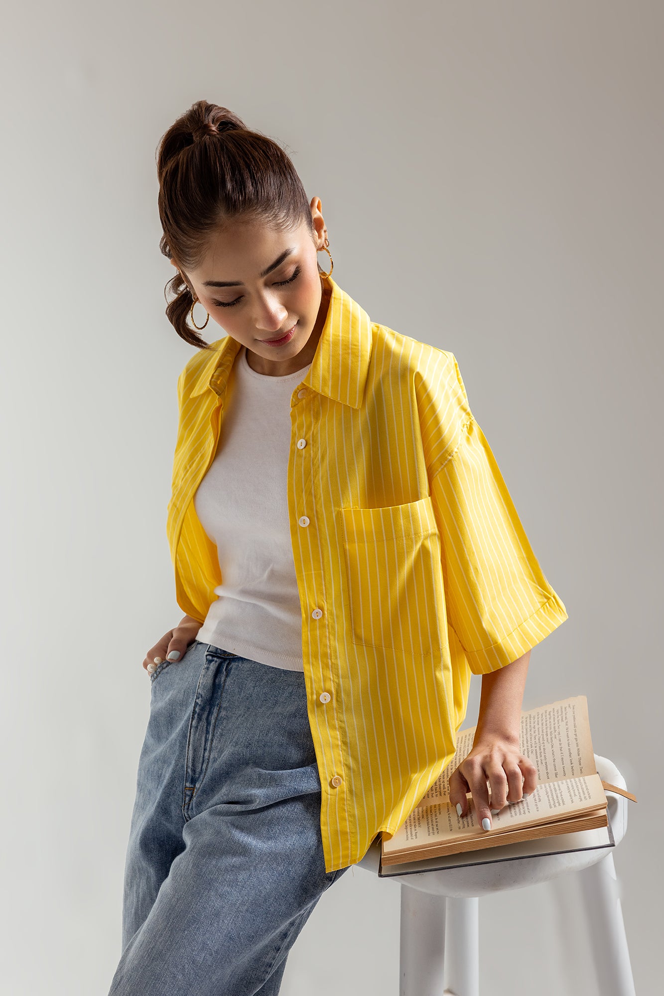 STRIPED BUTTON DOWN SHIRT (E2331/108/106)